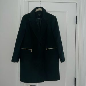 top shop forest green peacoat